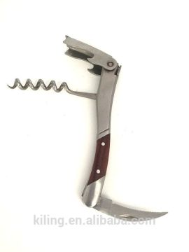 high quality stainless steel wine opener with rosewood handle