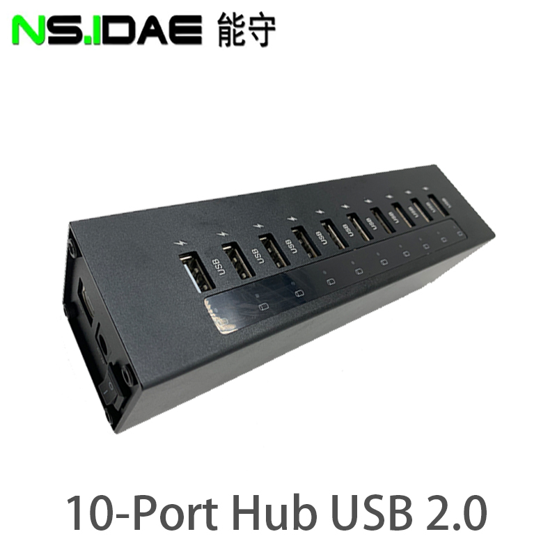 Hub de dados portáteis USB 2.0 de 10 portas