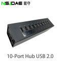 Qendra e të dhënave Portable USB 2.0 me 10 porte