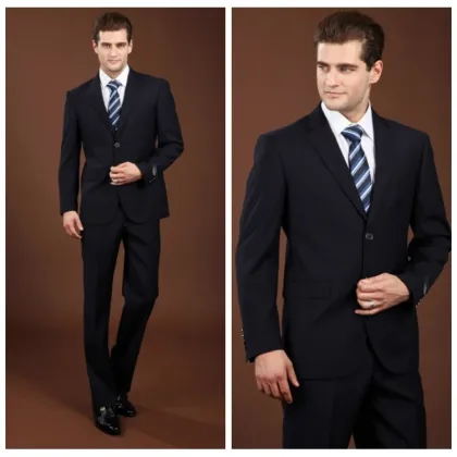 new designs men blue suit pant coat