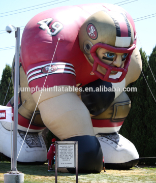 inflatable footballer, inflatable rugby player, inflatable athlete, inflatable American football sportsman