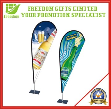 Custom Logo Feather Shaped Promotional Beach Flag