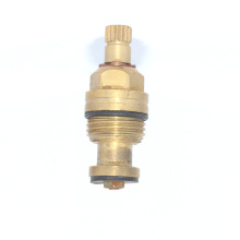 Brass valve cartridge for stop valves