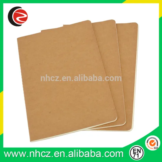 Classical and recycable kraft paper A5 hardcover custom notebook