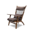 living room Wegner PP129 Web chaise lounge chair