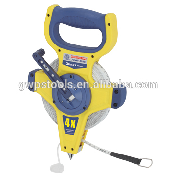 fiberglass tape measure with 4X rewinding speed