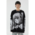 Men's Anime Girl Graphic Crewneck Sweater