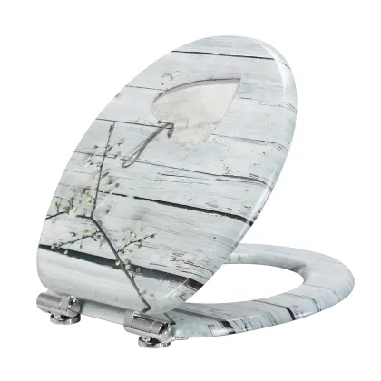 Fanmitrk Toilet Seat Love Lock Pattern MDFDJ2502