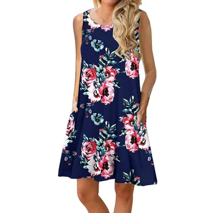 Fashion Women Clothing Floral Printed Dress Vestido Women Dresses