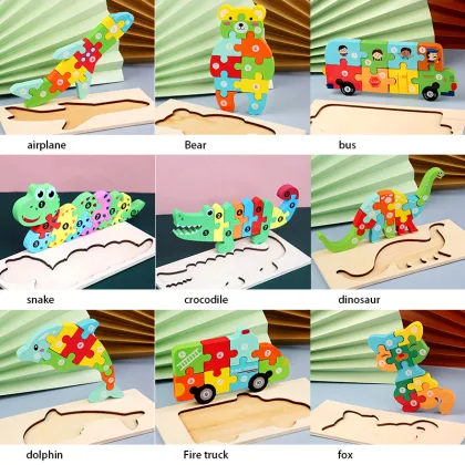 Factory Sale: Children's Wooden Montessori Puzzle Toys - Educational Kid Wood Jigsaw Puzzles