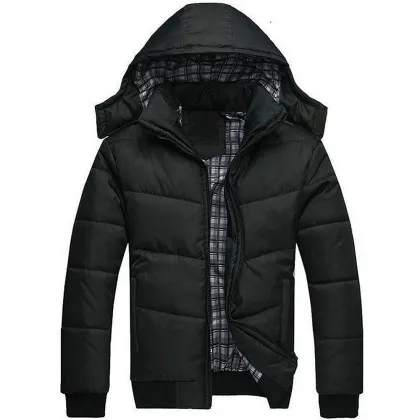 Korean Fashion Urban Cotton Coat - Warm Winter Clothing for Men