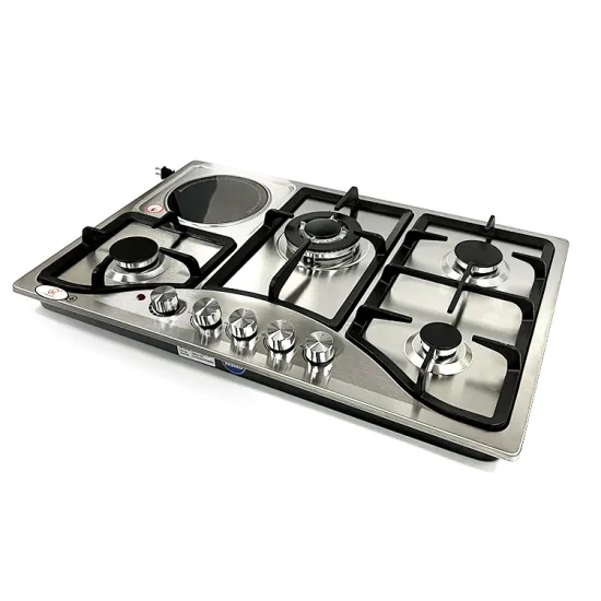5 Burner Electric Ceramic Radiant Induction Hob and Gas Cooker with Electronic Stove Top