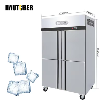 Smart-Controlled Industrial Fridge Freezer: Double Doors, Four-Six French Door Design