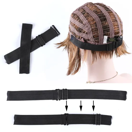 AliLeader Webbing Belt Polyester Black Adjustable Wig Elastic Band For Making Wigs