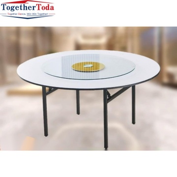 Foldable Metal Frame Round Hotel Dining Table