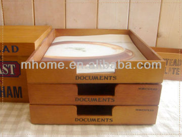 French style decoration wood sundries tray