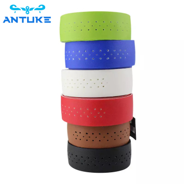 PU Leather Perforated Bicycle Handlebar Tape for Mountain Bikes