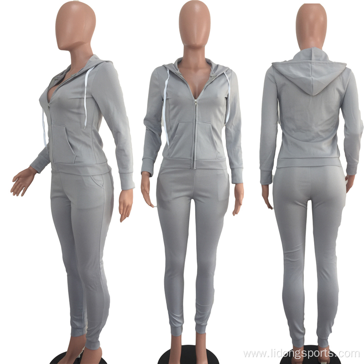 Winter Women Hoodies Sweatsuit Long Sleeve Jogging Wear