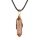 Picture Jasper Hexagonal Pointed( 8x32mm) Pendant Wrapped Gold Wire Necklace 45cm Black Cord