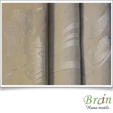 good quality poly cotton Jaquard window linen curtain fabric