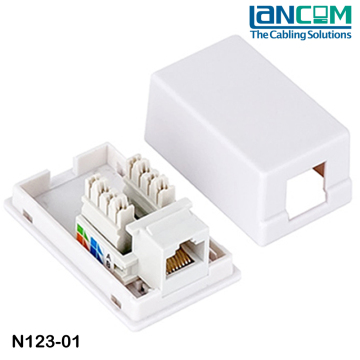 Lancom In time replied newest design promotion cat5e cat6 Keystone jack Surface Mount Boxe