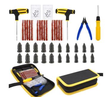 Umfassendes Auto Reparaturwerkzeugkit: Beinhaltet Notfall -Reparaturwerkzeuge, Vakuum, Schrauben, Manometer und mehr in einer bequemen Tasche