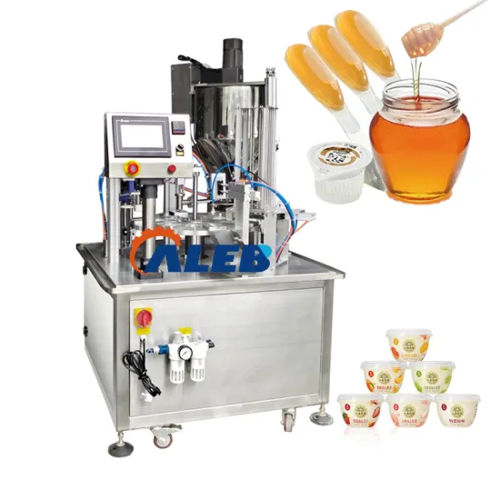 Automated Packaging and Filling Machine for Ice Cream, Honey, Jelly, Yogurt Cups