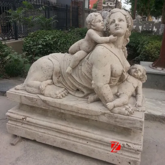 Marble Sphinx with angel