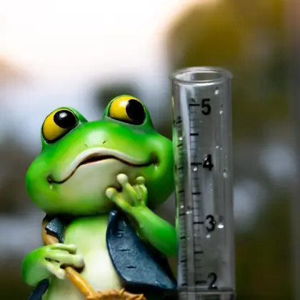 Simply Hue Cute and Mischievous Frog Rain Guage