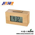 Hadiah Natal Natural Bamboo Table Lcd Clock