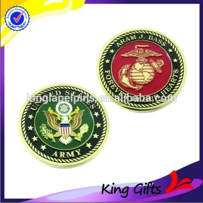 Custom nickel plated air force eagle logo enamel challenge coin