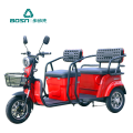 An upscale electric recreational tricycle with 3 persons