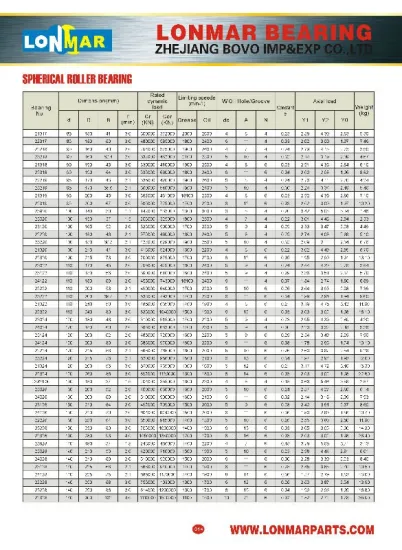 02 SPHERICAL ROLLER BEARING 21317 22317 22218 23218 21318