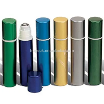 4ml round roll on alum with plastic perfume bottle