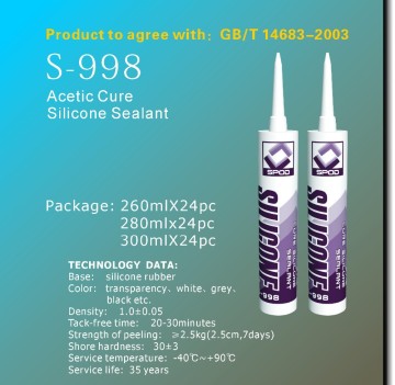 S998 Acetic Cure Silicone Sealant