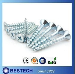 All sizes 3.0/3.5/4.0/4.5/5.0mm Large Wafer Head Yellow Zinc Chipboard Screw Type 17 from Taiwan