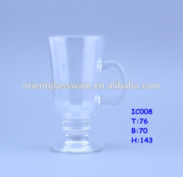 Hot sales glass coffee mug with handle for dining room