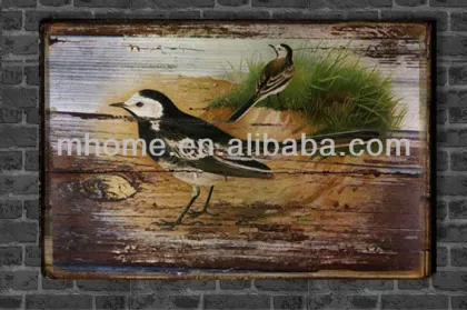 Nature wood wall hanging picture - frameless
