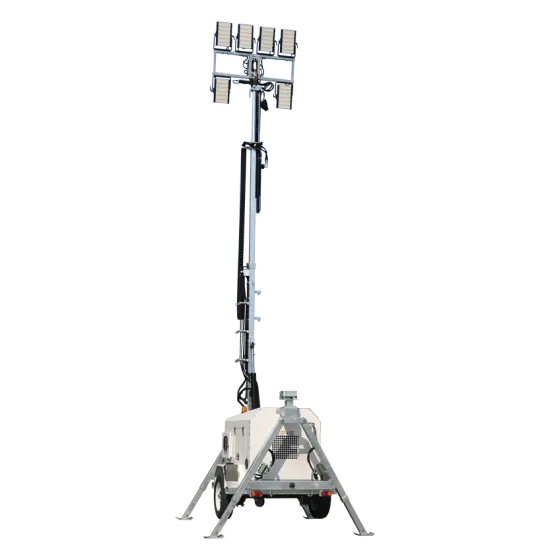 10 m high mast mobile construction light tower