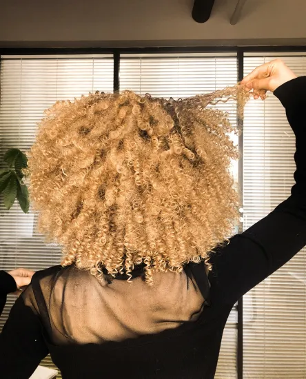Wholesale natural black brown blonde 12colors glueless high temperature african for black women short hair curly synthetic wig