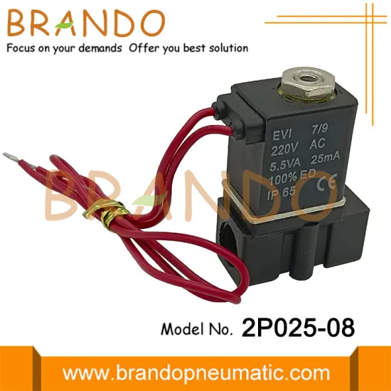 1/4'' 2P025-08 2/2 Way NC Plastic Solenoid Valve For Water Air Oil