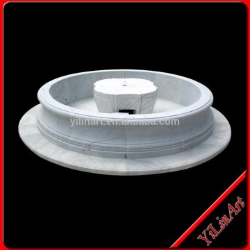 High Quality White Marble Stone Water Fountain Pool With More Flowers