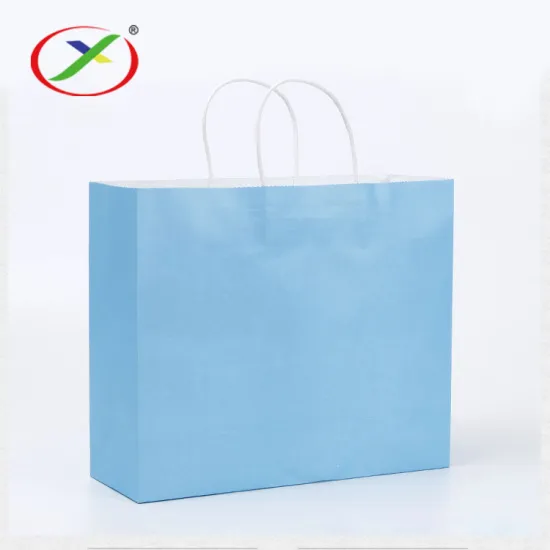 Reusable full cover printed kraft paper bag