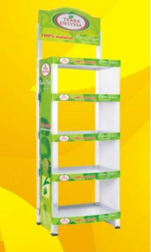 Durable Floor Plastic Display Stands Store Fixture For Fmcg