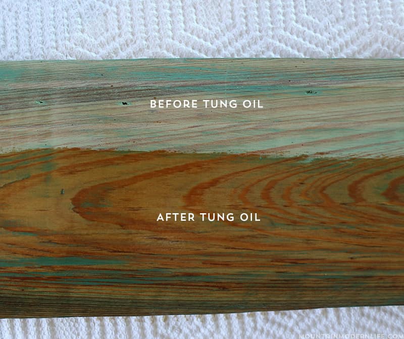 Dark Tung Oil Used As Real Milk Paint