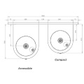 Fountaine de consommation d'extérieur en acier inoxydable Ada en fauteuil