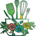 Ornamento per sala da pranzo cucina moderna linea arte
