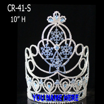 Snowflake Ice Blue Crystal Coronas de Navidad