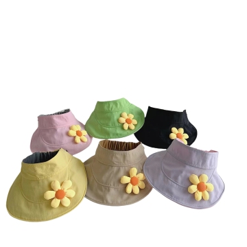 Customizable Wholesale Cartoon Big Flower Sun Hat for Kids