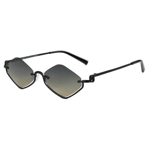 Wholesale TAC Lenses Geometric Half-Rim Metal Sunglasses ME2168-C1